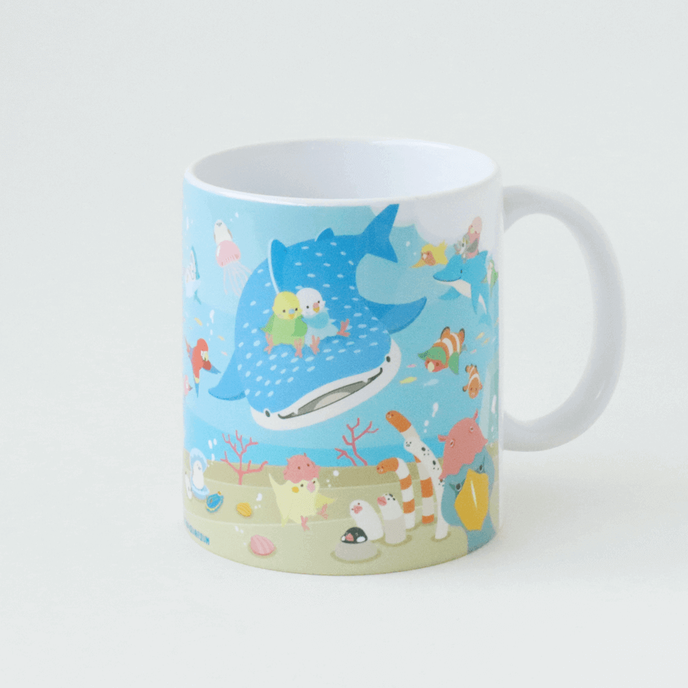バードアクアリウム 鳥と水族館マグカップ
